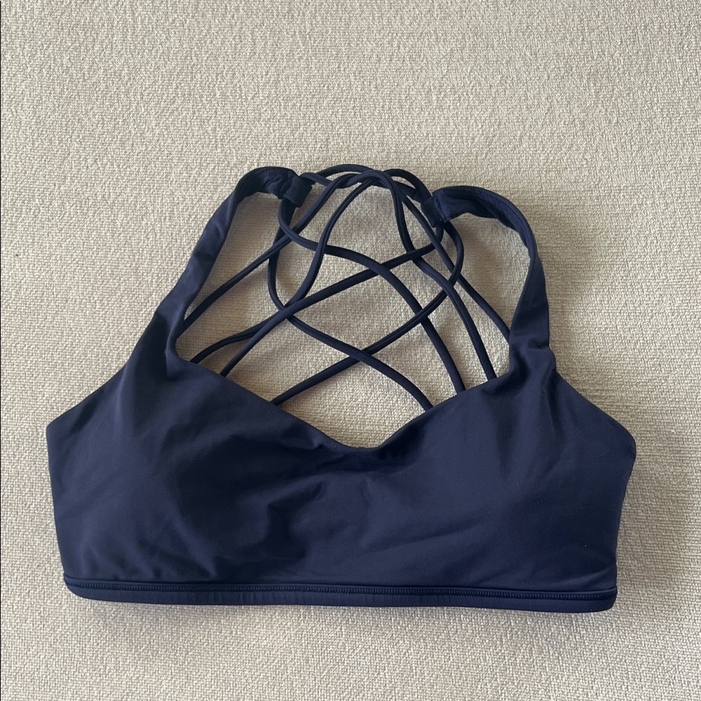 lululemon Free to Be Wild Bra, Navy, Size 8